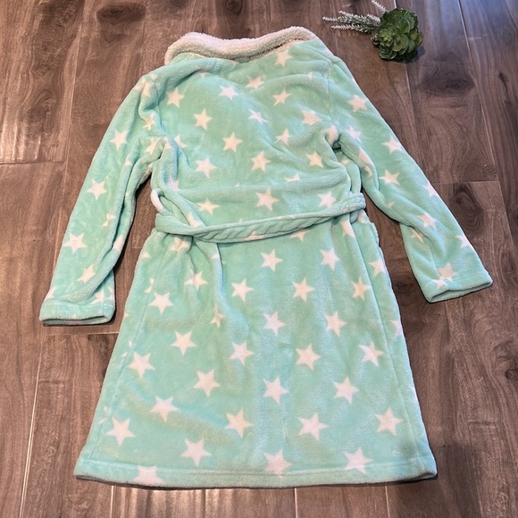 ARDENE plush robe - seafoam green/white stars - Picture 2 of 5